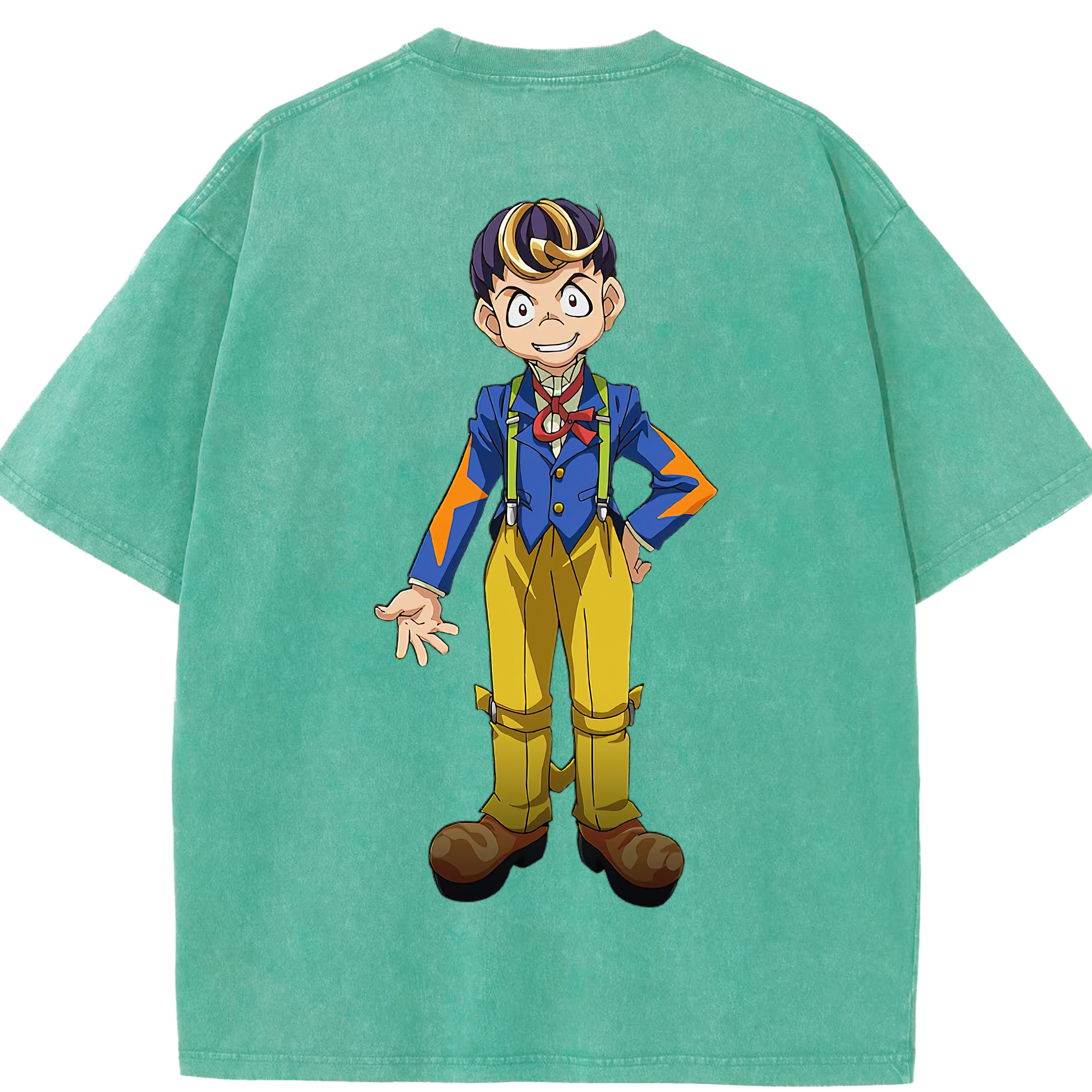 （画像用） 遊☆戯☆王 Yu-Gi-Oh! 綿100% ヴィンテージ風 半袖Tシャツ（背面プリント）